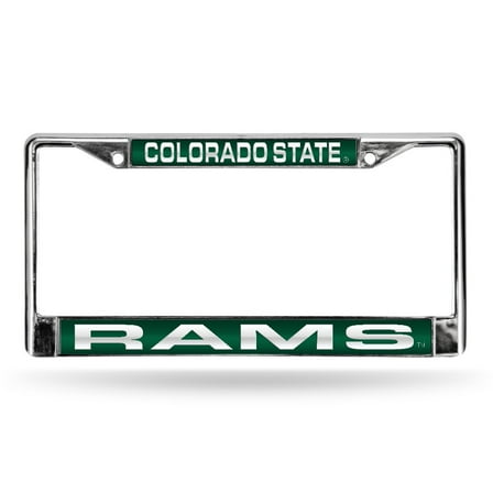 Colorado State CSU NCAA Rams Chrome Metal License Plate Frame Holder