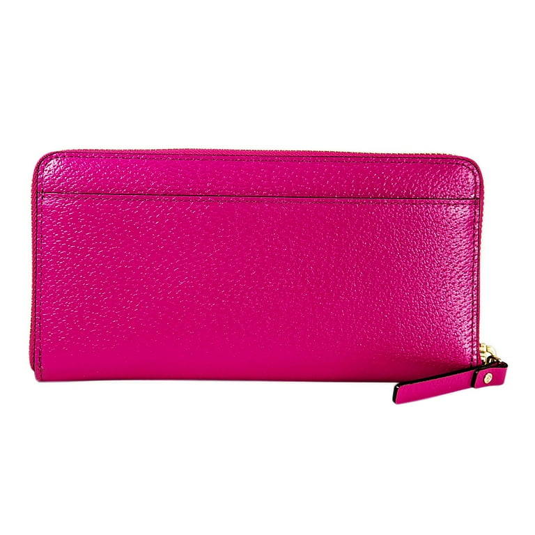Kate Spade WLRU2155 686 Women s Grand Street Neda Zip Around Pink Leather Wallet