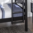 thumbnail image 4 of Walker Edison Transitional Wood Twin-over-Twin Bunk Bed Frame, Black, 4 of 19