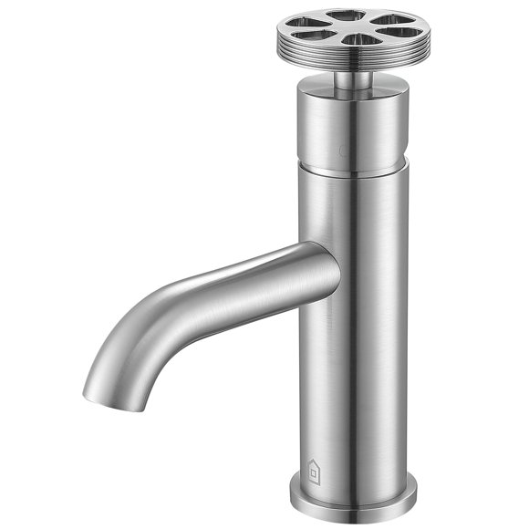Ancona Nova Robinet de Salle de Bain à un Seul Trou, Levier Unique, Nickel Brossé