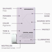 KEVIN.MURPHY CRYSTAL.ANGEL - Colour Shine Hair Treatment - For Colour Gloss - For Coloured or Natural Hair - For Blonde & White Tones - Hair Repair & Shine - 250 mL / 8.4 fl oz