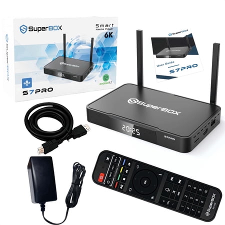2026 Newest SuperBox S7PRO Smart TV Box with Built-in Voice Control System | Time Shift | Parental Control Time | S6PRO 2025 | 4GB RAM | 32GB Storage with Voice Remote Control