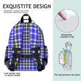 thumbnail image 5 of Blue and Black Checkered Pattern Backpack for School, Cute School Bag with Adjustable Shoulder Straps and Padded Back, 15.25"x11.5"x5.25", 5 of 5