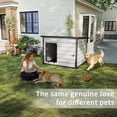 thumbnail image 3 of EHHLY 50" Large Dog House Outdoor, Weatherproof Insulated Plastic Dog House with Floor & Ventilation, Slanted Roof Dog House Indoor Outdoor,4057L,Cemented Grey(50*42*37''), 3 of 8