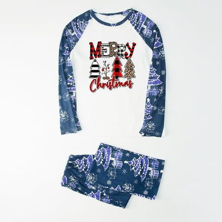 

Pajamas for Women KKCXFJX Parent-child Warm Christmas Set Printed Home Wear Pajamas Two-piece Dad Set