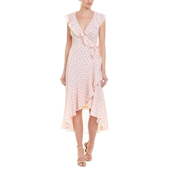 Donna Morgan Women's Printed Chiffon Wrap Dress