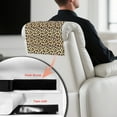 thumbnail image 6 of COEQINE Recliner Headrest Cover Faux Leather Head Rest Covers for Recliner Chair with Adhesive Backed Hook and Loop Straps for Home & Office Decor, 17x27 Inch, Leopard Print, Set of 2, 6 of 7