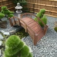 thumbnail image 3 of SamsGazebos Miniature Japanese Wood Garden Bridge, 25-Inch, Brown, Treated, 3 of 8