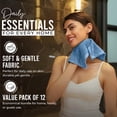 thumbnail image 4 of RIVERSIDE 12 Pack Luxury Washcloths 12x12 with Soft Cotton 400 GSM Quick Dry and Absorbent for Face & Body - Electric Blue, 4 of 9
