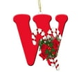 thumbnail image 1 of Fridja Small Christmas Ornments Red Candy Cane 26 Personalized Letter Tree Ornments Monogram Initial Letter W Tree Ornments Christmas Outside Decor Christmas Tree Mini Ornaments, 1 of 1