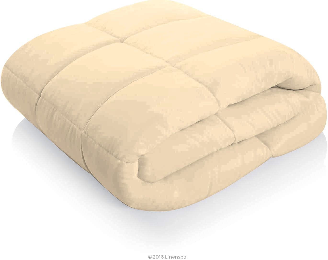 Reliable Bedding 100% Cotton Comforter, All Season Quilted, 600 Thread Count,Luxury Box Stitched Comforter Set, Cooling Soft Bedding Set !!(Ivory,Full/Queen)
