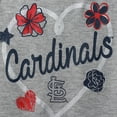 thumbnail image 2 of Girls Newborn & Infant Red/Navy/Heathered Gray St. Louis Cardinals 3-Pack Batter Up Bodysuit Set, 2 of 3
