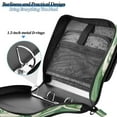 thumbnail image 5 of Water-Resistant 3-Ring Binder Organizer with Multiple Pockets Zipper Binder Bag for Office Green and White Swirling Lines, 5 of 8