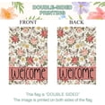 thumbnail image 3 of Welcome Spring House Flag 28 x 40 Inch Vertical Double Sided Burlap Pink Butterflies and Flowers Easter Large Yard Flag Spring Summer Holiday Seasonal Yard Outdoor Outside Decoration, 3 of 6