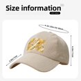 thumbnail image 2 of Baseball Cap Bent Eaves Design 6 Piece Cap Body Breathable Not Hot Plastic Cap Drag For Daily Travel Vacation Gold Marble_1 Beige, 2 of 8