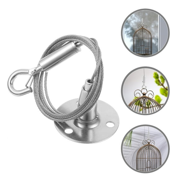 WHAMVOX Picture Hanging Wire Kit Stainless Steel Suspension Cable For Hanging Pictures And Bird Cages With Lock Line Hook Metal Picture Frame Wire Cord For Home And Outdoor Use