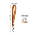 thumbnail image 2 of Uxcell PU Leather Keychain, Key Holder Keyring Strap with Metal Silver Key Ring Lock Anti Lost for Wallet Purse, Orange, 2 of 6