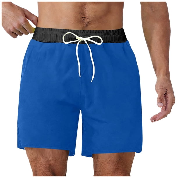 Pantalones Cortos de Cintura Elástica para Hombre Pantalones de Baño Impresos Respirables Secos Rápidos, Pantalones de Cintura Elástica para Hombre para la Playa Y Diarios