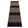 thumbnail image 3 of Rugsotic Carpets Handmade Rugs Hand Knotted Loom Runner 2'6''x8' Dark Brown Beige Wool for Indoor Use, 3 of 5