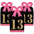 thumbnail image 2 of Big Dot of Happiness Chic 13th Birthday - Pink, Black and Gold - Square Favor Gift Boxes - Birthday Party Bow Boxes - Set of 12, 2 of 8