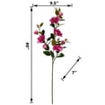 thumbnail image 5 of (2 pack) Mainstays Indoor Artificial Flower Magnolia Branch, Fuchsia Color, Assembled Height 49", 5 of 10