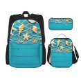 thumbnail image 1 of Easygdp Seashells And Fishing Net On Blue Wooden Table Mochila para Niños y Niñas con Set de Caja de Almuerzo y Estuche para Lápices 3 en 1, Mochila Escolar Estampada para Adolescentes, 1 of 7