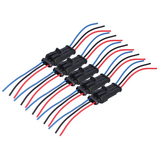 Conector de cable automotriz, 5 piezas de conexiones de cables eléctricos para automóviles, conectores eléctricos a prueba de agua, diseño aerodinámico