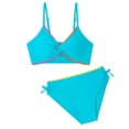 thumbnail image 2 of Big Girls Swimsuit print Two Piece bikini set Bathing Suit solid color Sleeveless with briefs For Beach Pool Surfing, 2 of 8