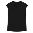 thumbnail image 6 of Edvintorg Womens Short Sleeve Tops Loose Fit Lightweight V Neck Casual Shirts Summer Clothes for Women Black M, 6 of 6