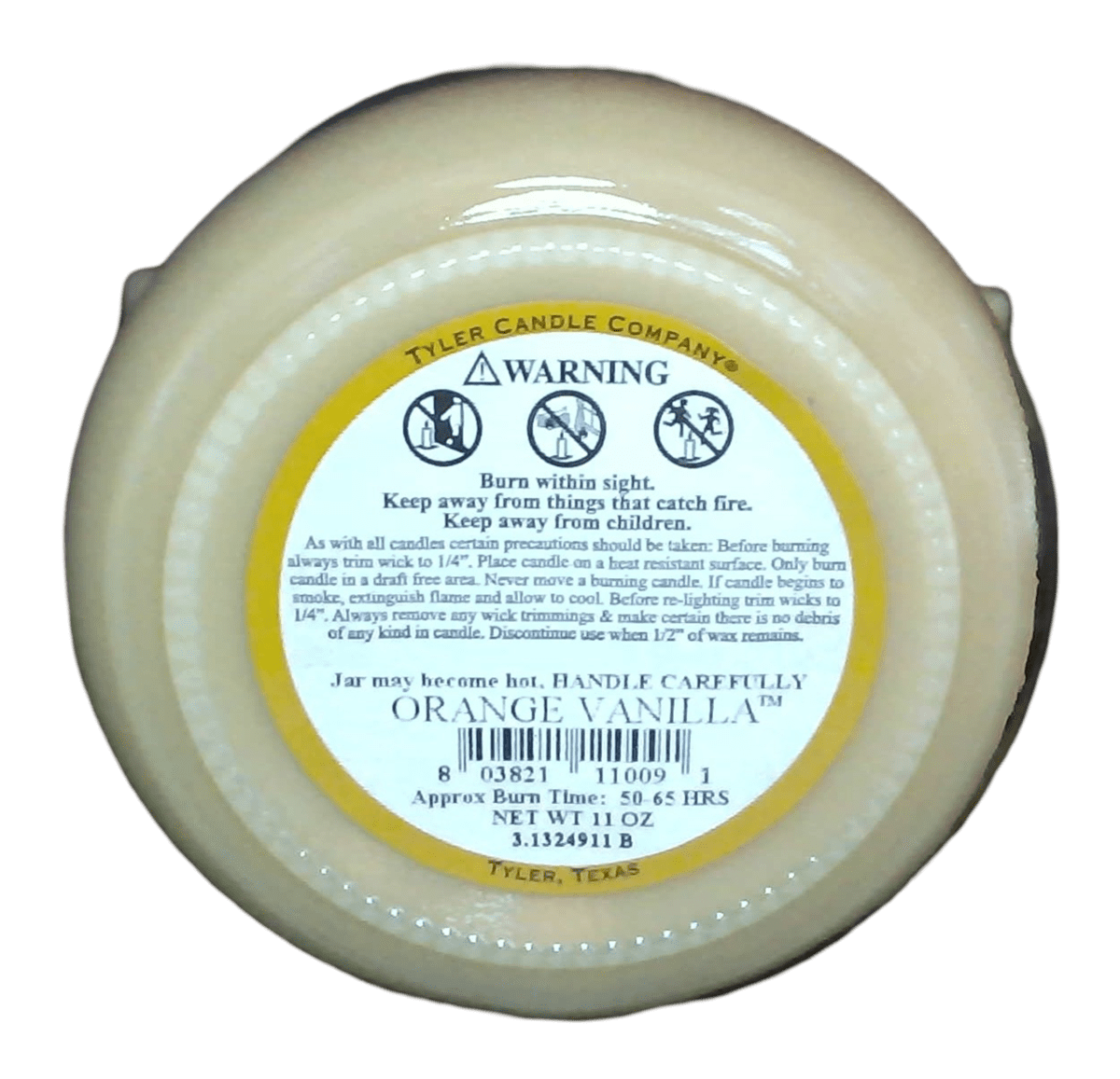 (4 pack) Tyler Candle Company - Orange Vanilla - 11oz jar candle - with Tyler matches