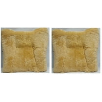 Seville Classics Genuine Sheepskin Short Wool Seat Cushion, 2-Pack