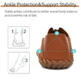 thumbnail image 4 of Men's Leather Loafers Casual Lightweight Flat Moccasins Outdoor Hiking Non-slip Driving Shoes Black 11 US, 4 of 7