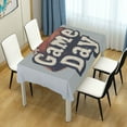 thumbnail image 4 of Yayeee Tablecloths 54" x 54" Rectangle Wrinkle Resistant Party Table Cover, Gray Game Day, 4 of 8