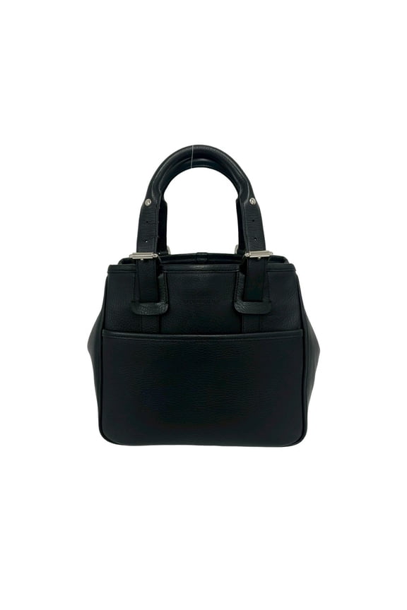 Pre-Owned BURBERRY Burberry Logo Embossed Nova Check Pattern Leather Handbag Mini Tote Bag...