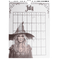 Witchy Goth 2025 Calendar Digital Pagan 2025 Monthly Planner Letter