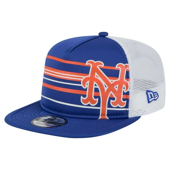 Men's New Era Royal New York Mets 9FIFTY A-Frame Trucker Snapback Hat
