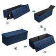 thumbnail image 4 of Costway Otomana en tejido plegable, caja con divisor, banco con capacidad 120 L, reposapiés asiento acolchado banco para zapatos para salón dormitorio pasillo entrada, 4 of 7