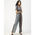 thumbnail image 3 of Moomaya V Neck Full Leg Printed Rayon Jumpsuit - Women's Elegant Jumpsuit, 3 of 9