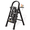 3 Steps Black Ladder, variant on Durable Folding Ladder 330 Lbs Capacity, Heavy-Duty,Anti-Slip Pedals,5-Step Portable Folding Ladder