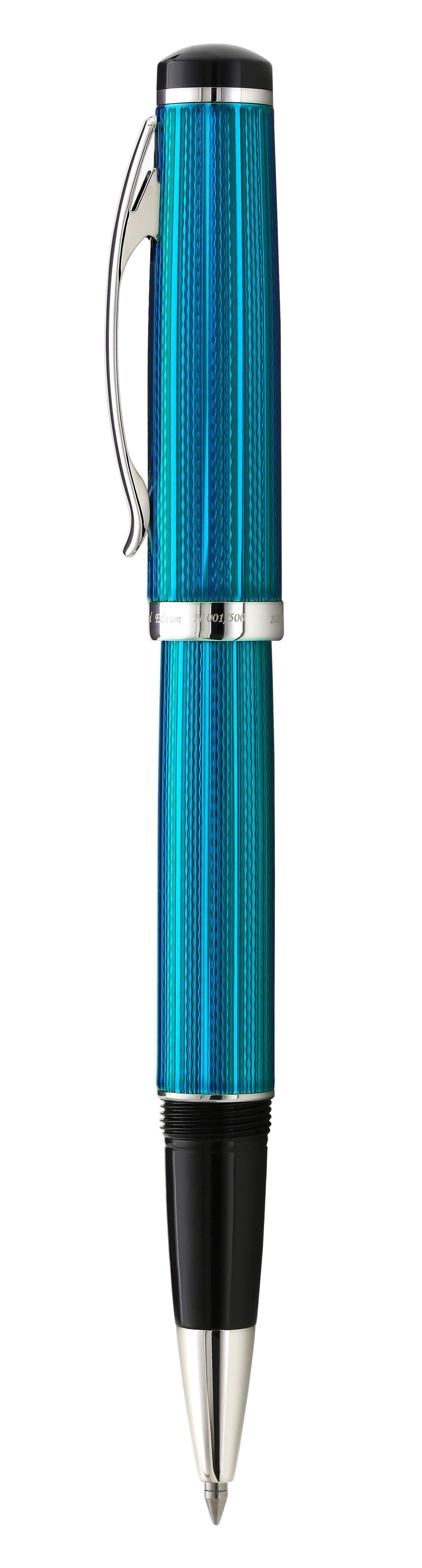 Xezo Tribune 925 Sterling Silver Guilloche Engraved Rollerball Pen