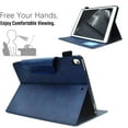 thumbnail image 3 of SaniMore for iPad Pro 10.5 Case 2017/2019 Wallet Case with Card Slots & Pen Holder [Auto Sleep] PU Leather Magnetic Ciasp Kickstand Shockproof TPU Shell Full-body Protective Retro Cover, Blue, 3 of 5
