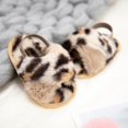thumbnail image 4 of Baby Girl Faux Fur Slides Slippers Fluffy Fuzzy Sandals Open Toe Furry Slide Flip Non-Slip Sole 0-18 Months, 4 of 8