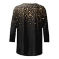 thumbnail image 4 of ZMHEGW T Shirts For Women Graphic Trendy Sequin Casual Printed Round Neck Loose Sleeved Quarter Sleeved Top Tshirts, 4 of 5