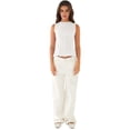 thumbnail image 3 of Women'S Casual Tank Tops Sleeveless Ruched Work Blouse Fitted 2025 Trendy Shirts White L, 3 of 5