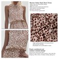 thumbnail image 4 of Senjay Robe à Encolure Licou pour Femmes Sans Manches avec Taille Élastique, Robe Courte Imprimée pour l'Été, Robe Courte à Encolure Licou pour Femmes, Robe à Encolure Licou pour Femmes, 4 of 6