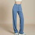 thumbnail image 2 of GEWSEY Scrubs for Women, Mid Rise Straight Leg Cargo Pants with Knit Yoga Waistband, Anti- Womens Scrubs Pants (Light Blue, L), 2 of 6