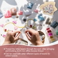 thumbnail image 3 of Cuentas del alfabeto, 100 piezas de cuentas de letras arcoíris de acrílico para hacer pulseras de amistad y joyería, 4x7mm, letra E, 3 of 6