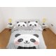 thumbnail image 2 of Hello Cute Panda Gris Funda Nórdica Niños, Juego de Cama Full, King, Queen, Dormitorio, 2 of 4