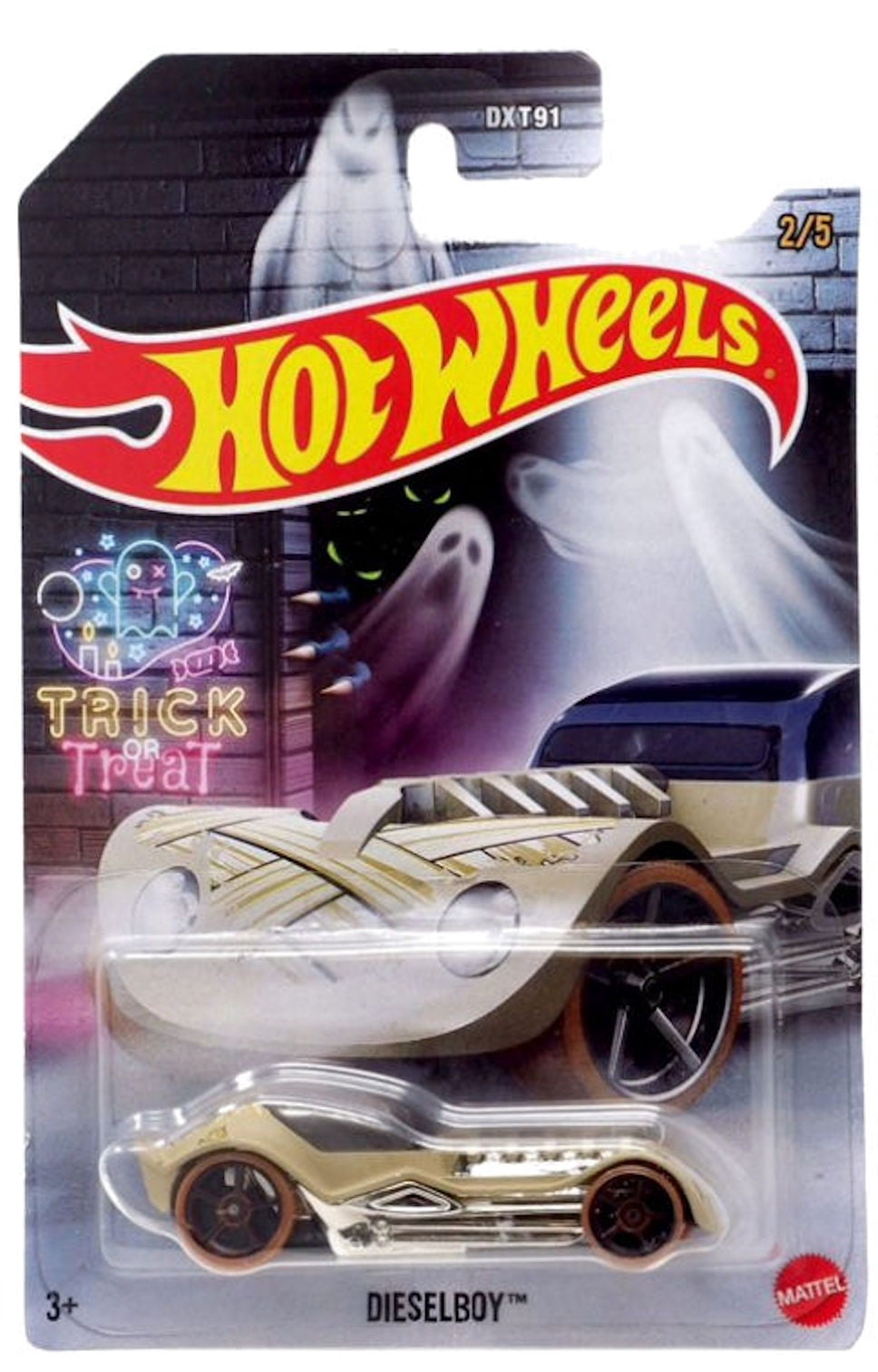 Hot Wheels Mattel 2022 Halloween Die‑Cast 5‑Vehicle Collector’s Set, Haunted Graphics & Glow Effects, 1:64 Scale, DXT91-956E, Ages 3+