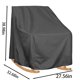 thumbnail image 2 of Xihbxyly Funda para Muebles de Patio, Impermeable, para Mecedoras, Anticenizas, para Taburetes de Jardín, Protección Total, Diseño Ajustable, para Exteriores, Beige/Negro, 70 X 83 X 99 Cm, 2 of 4